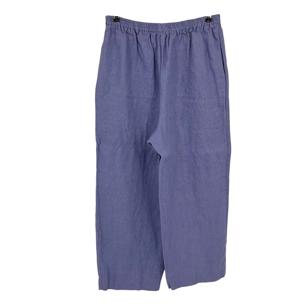 Vintage Positive Influence Top Pants Set Size 10P Purple Linen Boho Retro Motifs - Picture 4 of 16